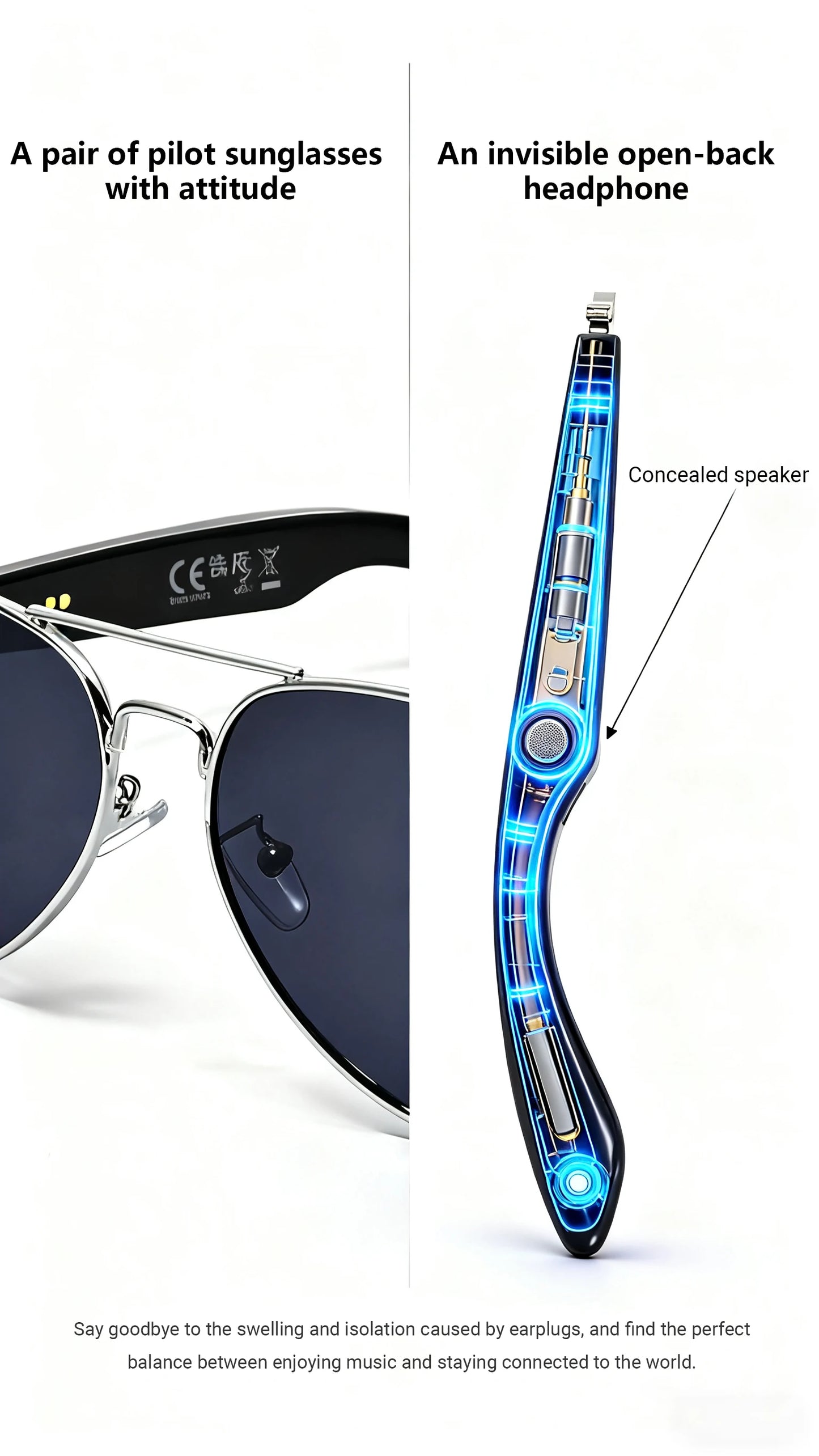 Smart Audio Glasses with AI and Translation .