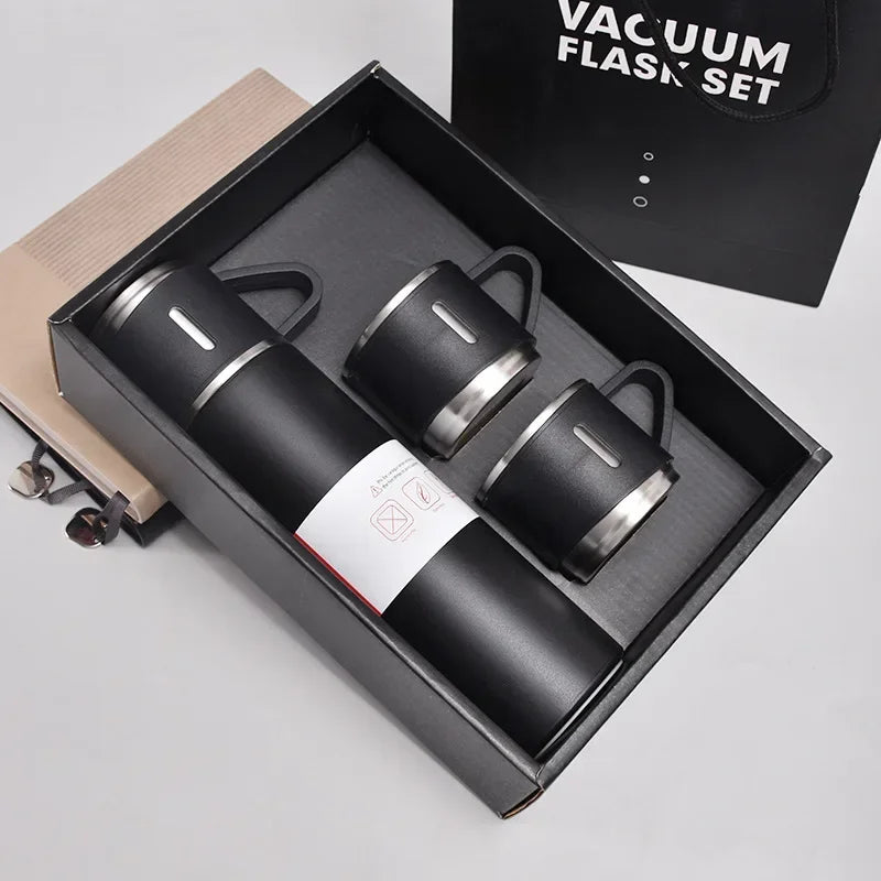 Stainless Steel Vacuum Insulated Hot Water Bottle Set, 500ml.