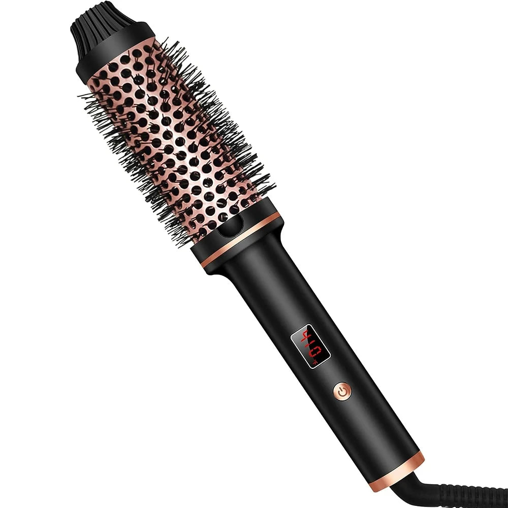 Electric Hair Brush Curler Straightener - Valentine's Day Gift for Adults Quick Heating ION- Technology Anti-Scalding Universal Voltage