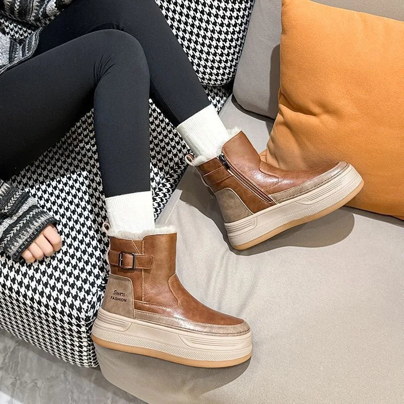 Women's winter snow boots, comfortable cotton, warm and perfect for slipping.