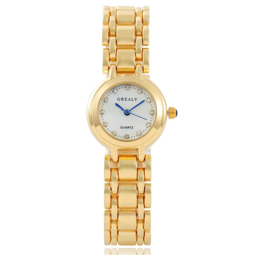 Luxury Brand Watches Fashion Roman Diamond-set Waterproof Women Watch Business Stainless Steel No Fading Gold Strap Gift Clock