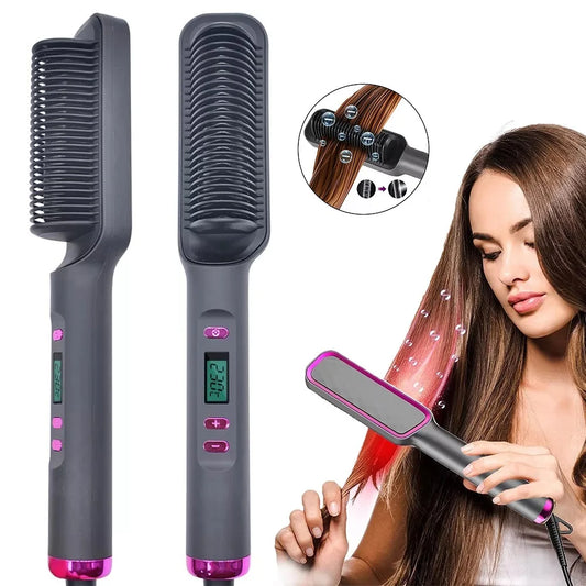 Multifunctional electric straightening comb.