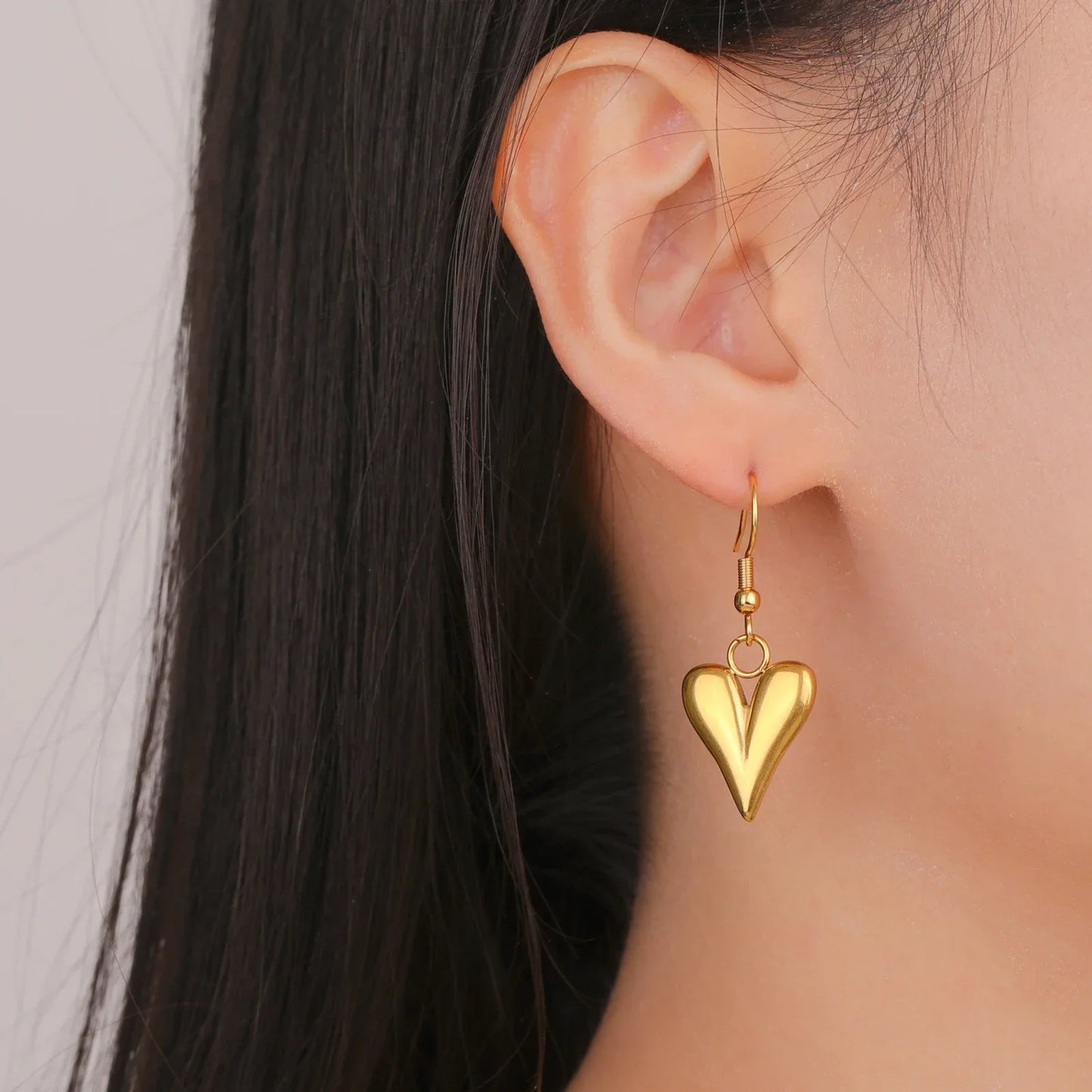 Cazador Stainless Steel Heart Women's Earrings Drop Dangle Earrings Jewelry 2025 Trend Wedding Party Birthday Gift New Wholesale