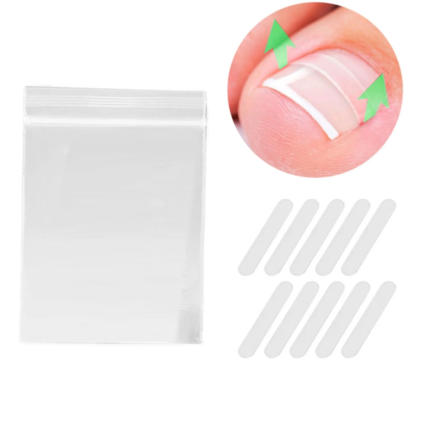 50Pcs Ingrown Toenail Correction Tool Ingrown Toe Nail Treatment Elastic.