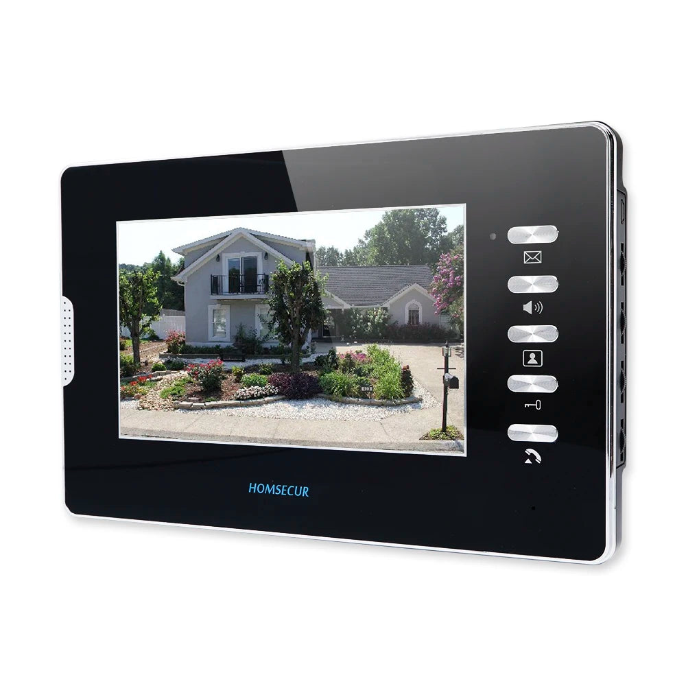 7" Wired Video Door Intercom System With Lock Release Button For 3 Apartment