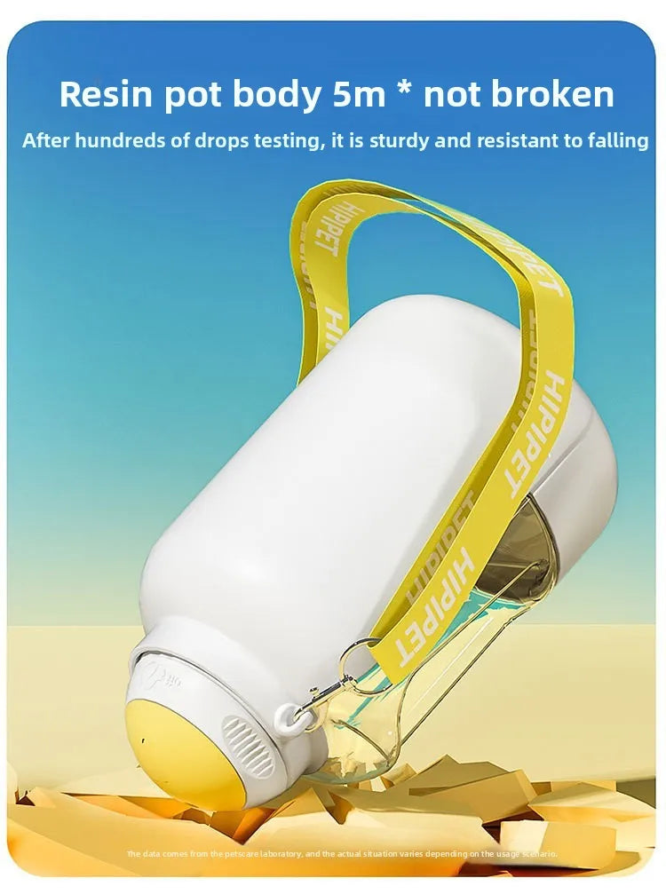 Portable water bowl for dogs, ideal for outdoor walks.