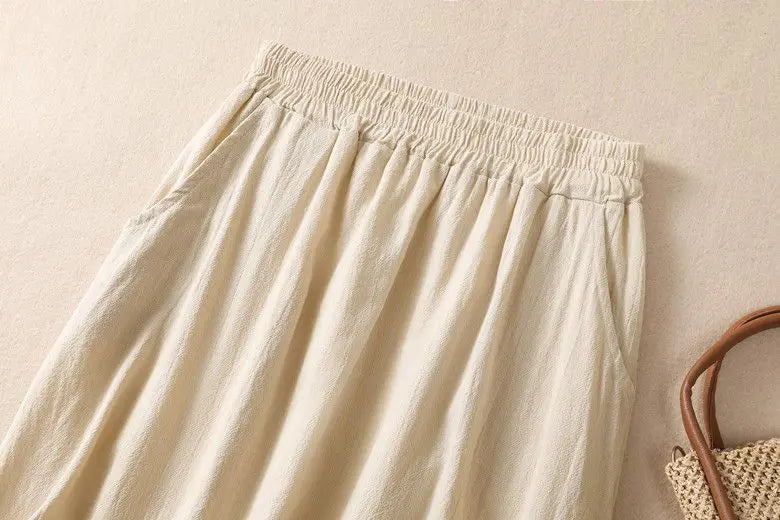 Mid-length Pure Cotton Women's Skirt for Women.
