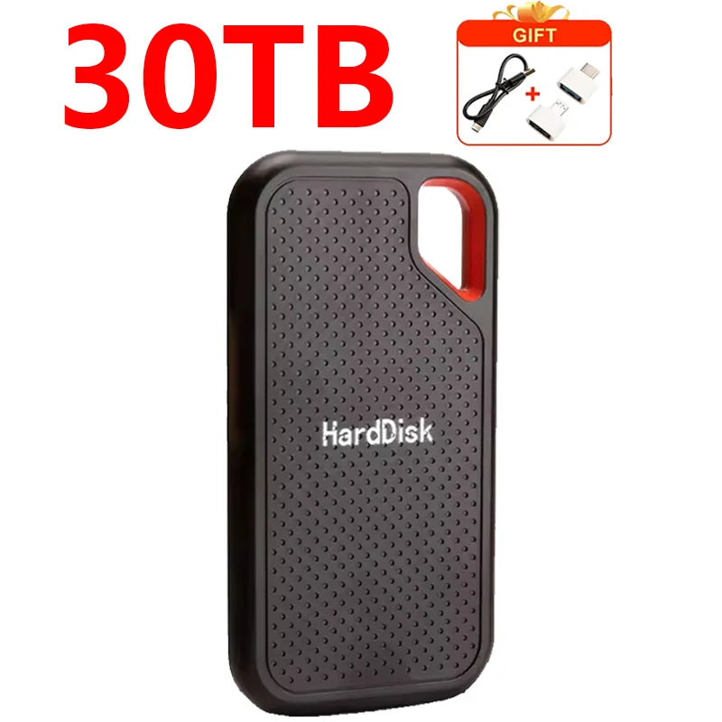 Mini External Hard Drive 2TB 4TB Large Capacity SSD 128TB Hard Drive USB 3.2  For Laptop/MAC/PC