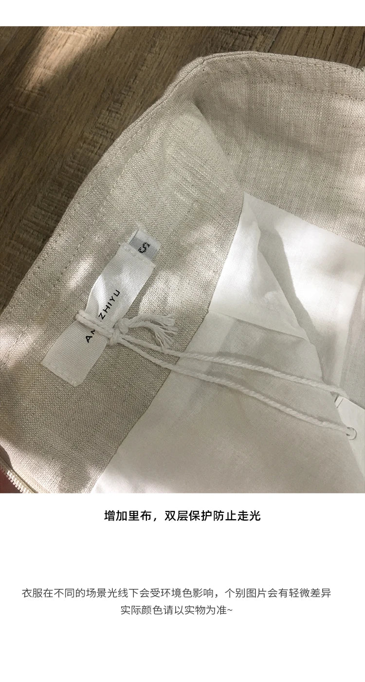 100% Linen Long Skirts For Women.