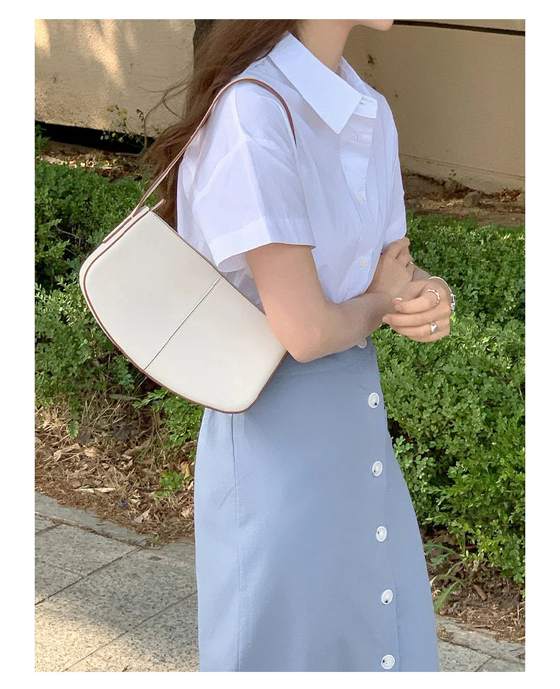 Women's Cotton Linen Skirt High Waist Elastic.