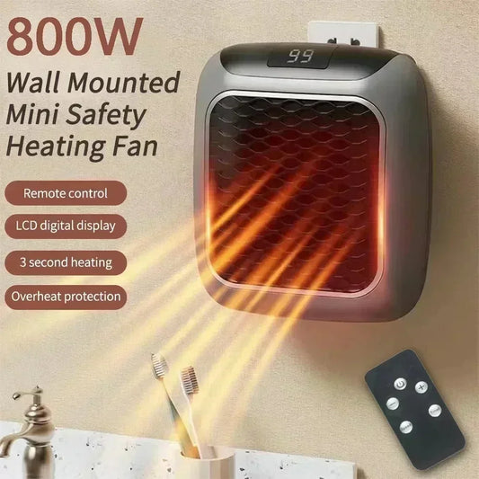 800W Mini Heater,  Fast Heating Bathroom.