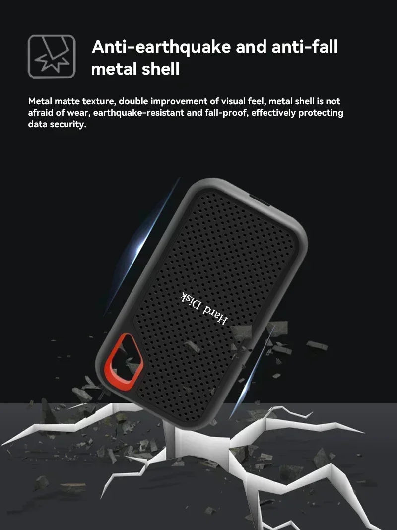 Mini External Hard Drive 2TB 4TB Large Capacity SSD 128TB Hard Drive USB 3.2  For Laptop/MAC/PC