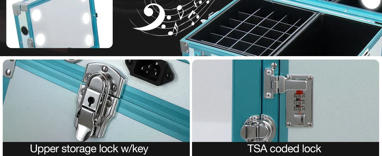 Portable Rolling Manicure Table Foldable.