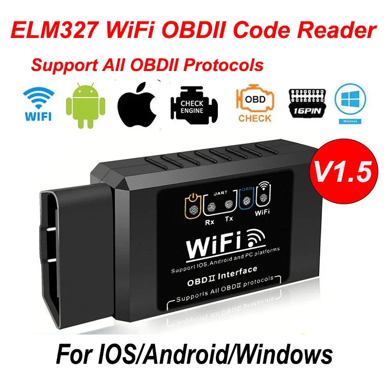OBD2 Code Reader ELM327 WiFi Popular V1.5 - Automotive Diagnostic Tool.
