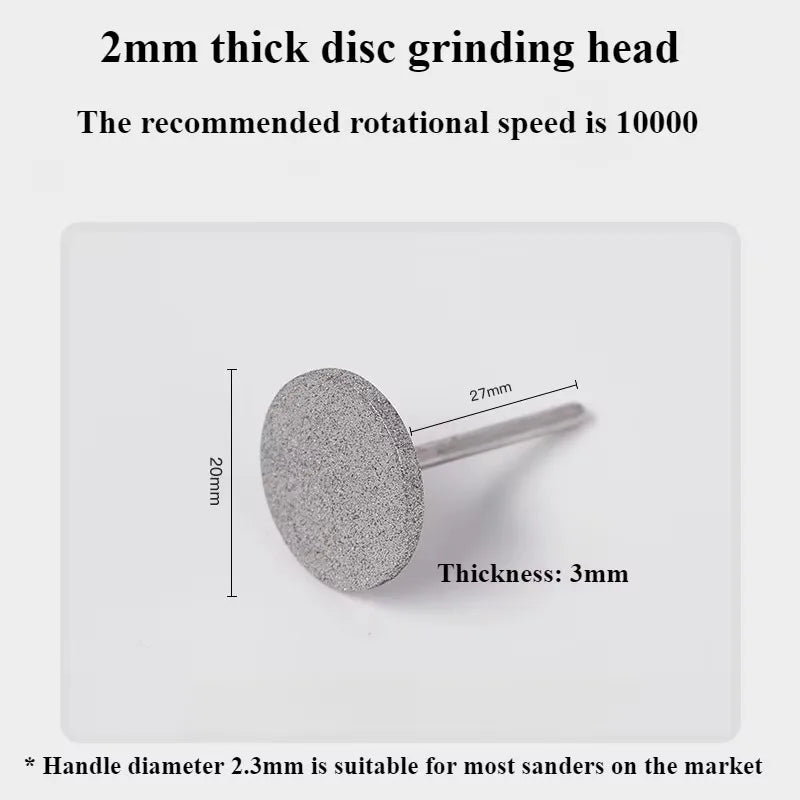 Portable ManicureTool Flying Saucer Disc Grinding Head  Grinder Cuticle Cutter ArtToolsNailPolishing Bits Nail Drill Accessories