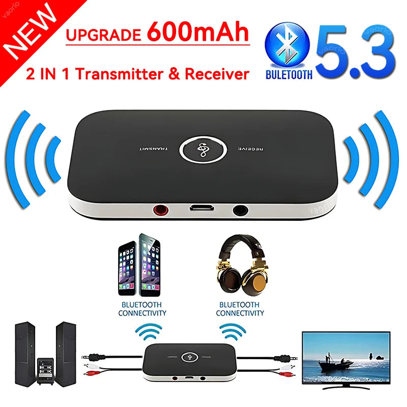 B6 2 IN 1 Bluetooth 5.3 Audio Transmitter.