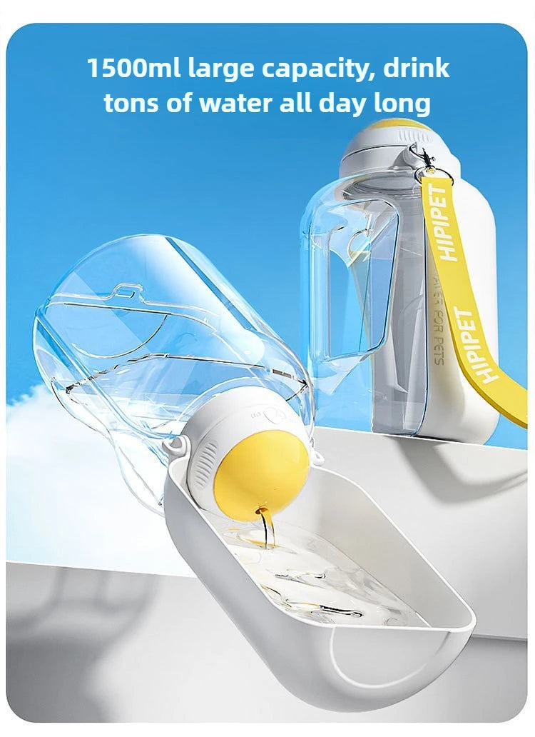 Portable water bowl for dogs, ideal for outdoor walks.