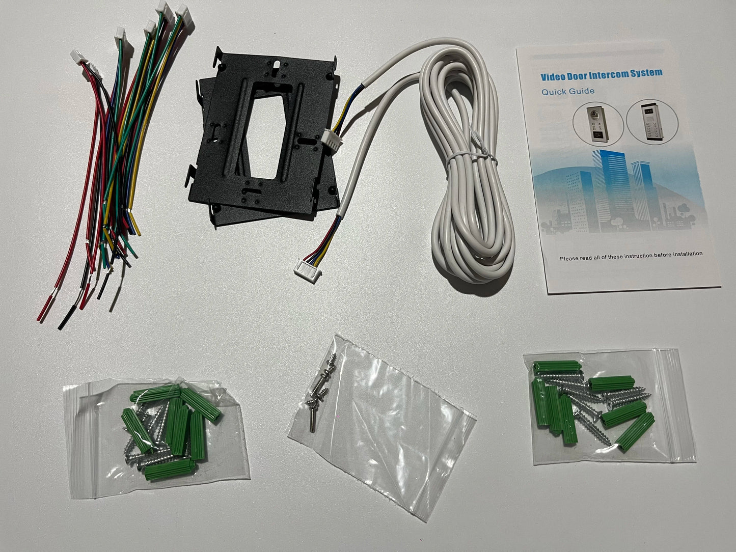 7 Inch Color Video Door Phone doorbell RFID Access Control Camera System for 2/3/4Unit  multi apartments Intercom