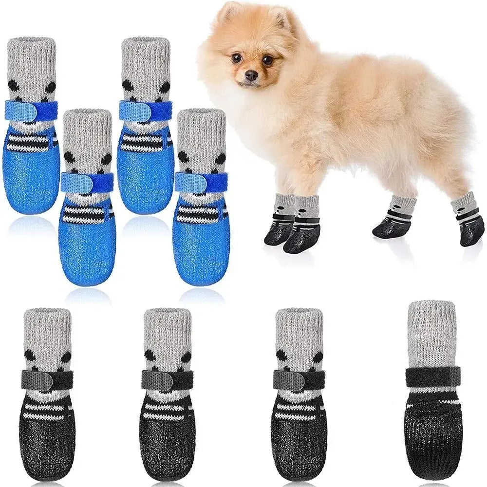 Waterproof socks for pets, silicone rain shoes for dogs and cats.