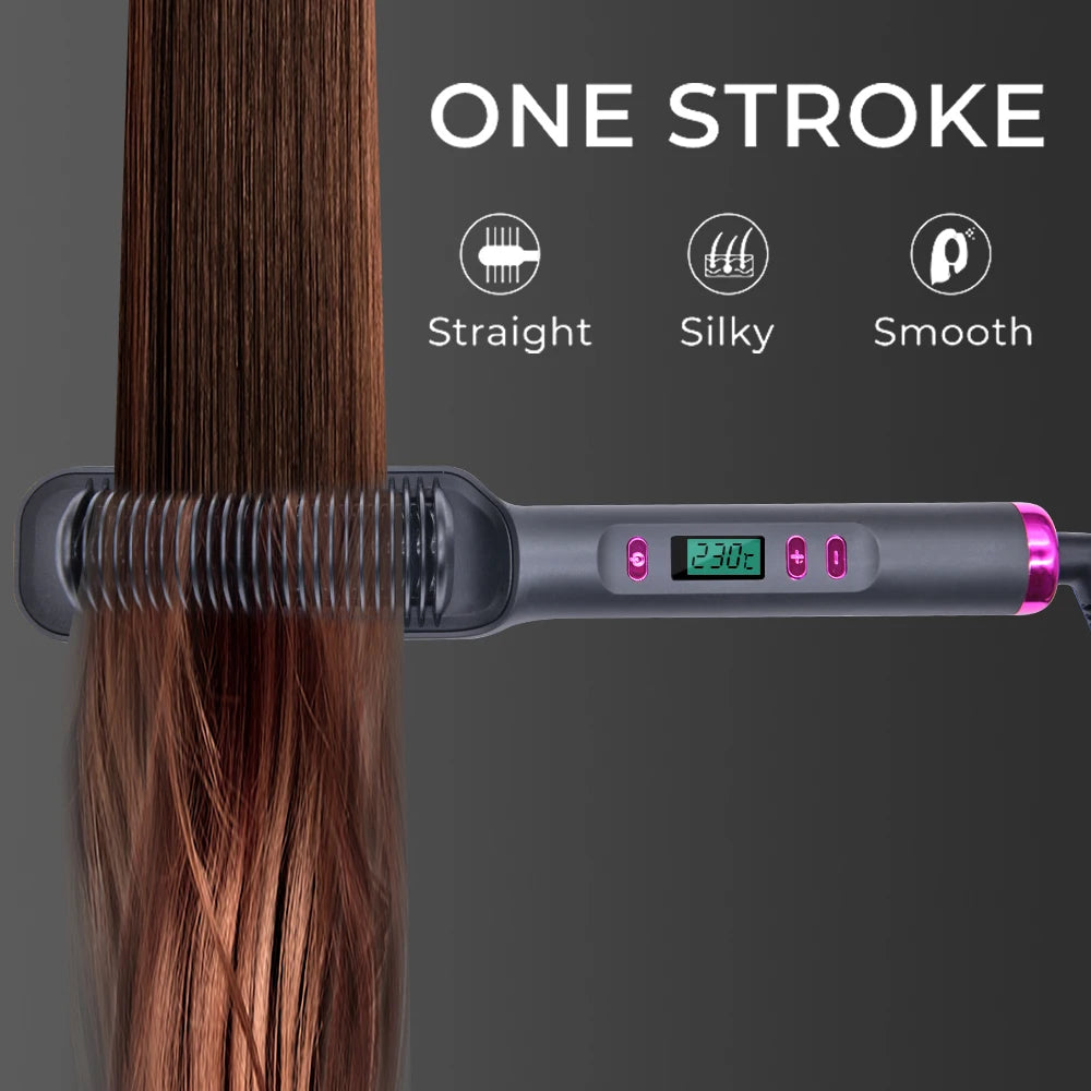 Multifunctional electric straightening comb.