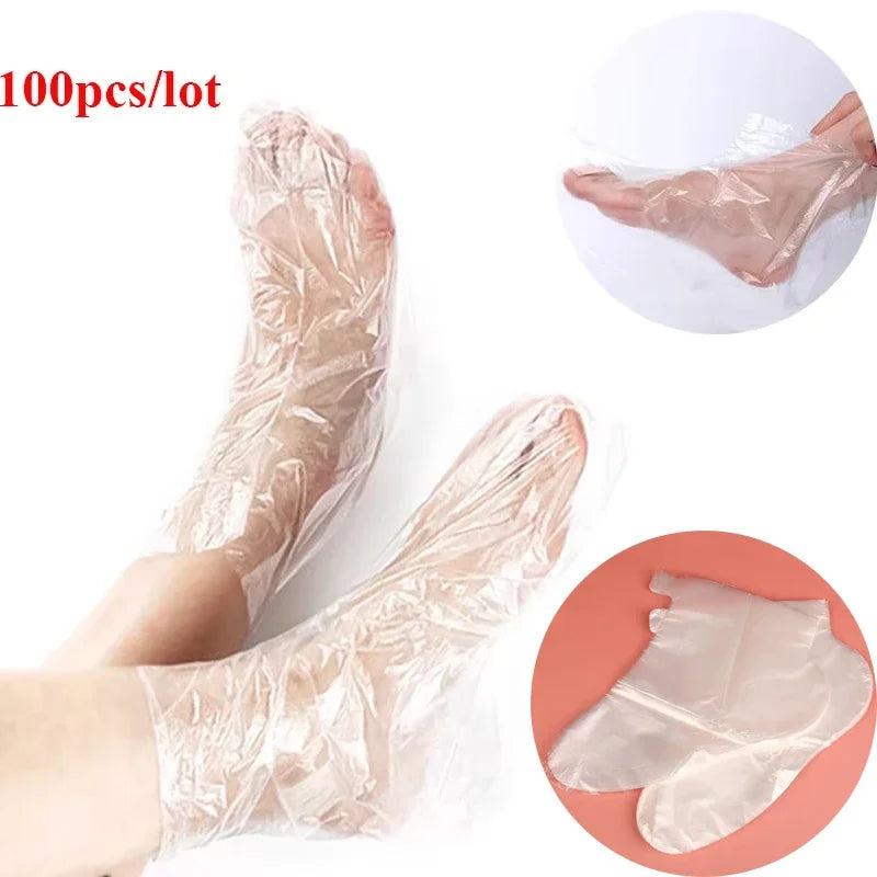 100PCS Transprent Disposable Foot Bags Detox SPA.