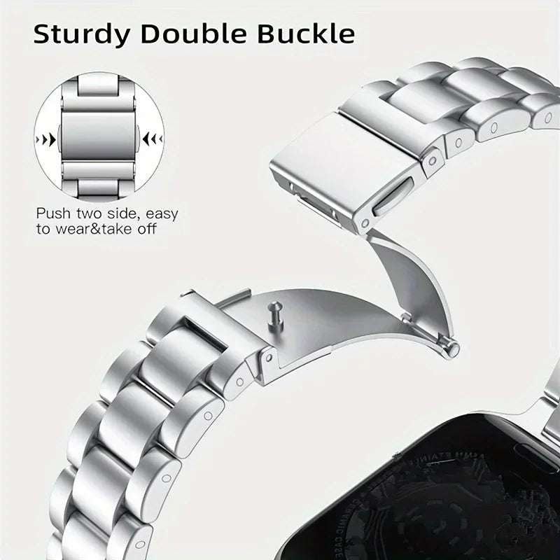 Stainless steel metal men and women watch bands, compatible with Apple Watch 38/40/41mm42/44/45/49mm, suitable for Iwatch 987654