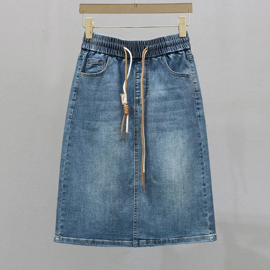 Denim Maxi Skirt Spring Summer Women.