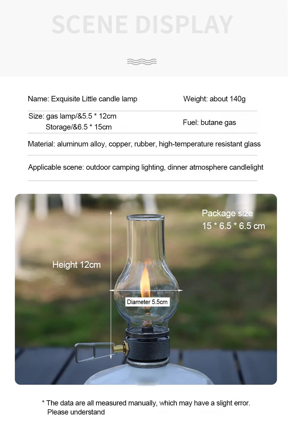 Portable Butane Gas Lamp for Camping,