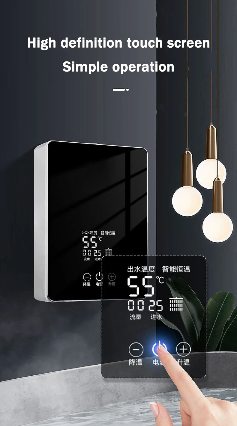 5500W/6500W Electric Hot Water Heater Instant Kitchen Bathroom Water.