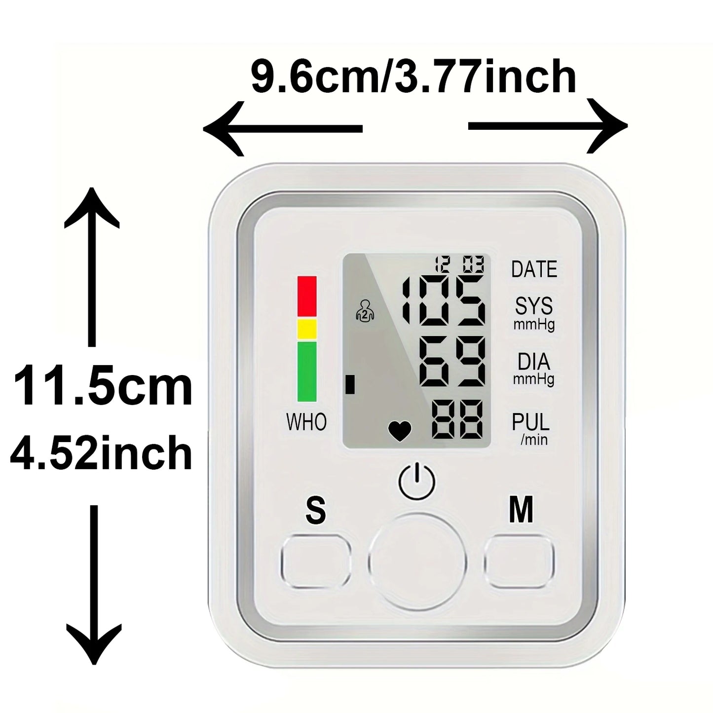 Automatic upper arm blood pressure monitor. sphygmomanometer