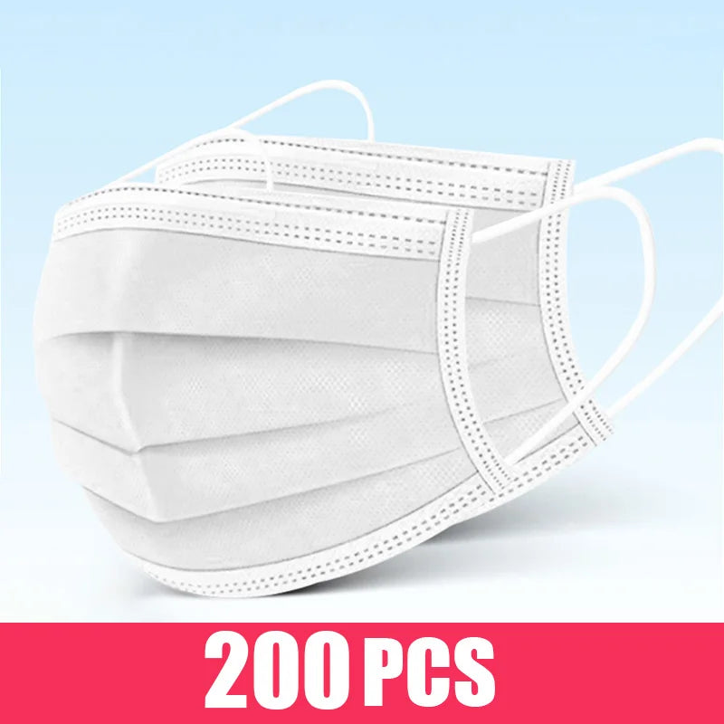 10-200pcs Disposable black Surgical mask Adults Sanitary Certified surgical mask 3 Layer Ply Filter Breathable Medical masks