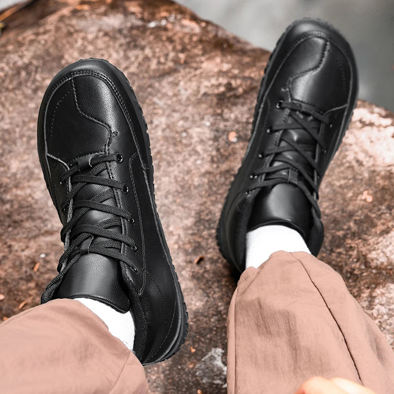 Cotton boots for winter, minimalist casual sneakers.