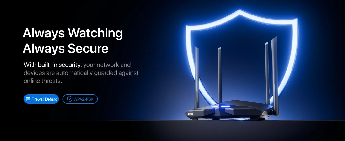 Tenda WIFI Router AC1200 Dual-Band 2.4G 5GHz AC10 Wireless Router Wi-Fi Repeater 4*6dBi Antenna 802.11ac Wave 2.0 Gigabit Router