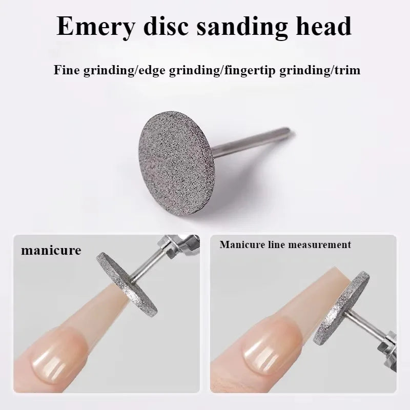 Portable ManicureTool Flying Saucer Disc Grinding Head  Grinder Cuticle Cutter ArtToolsNailPolishing Bits Nail Drill Accessories