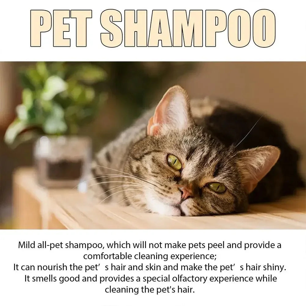 Soothing bath gel for pet hair, anti-mite, moisturizing, relieves itching.