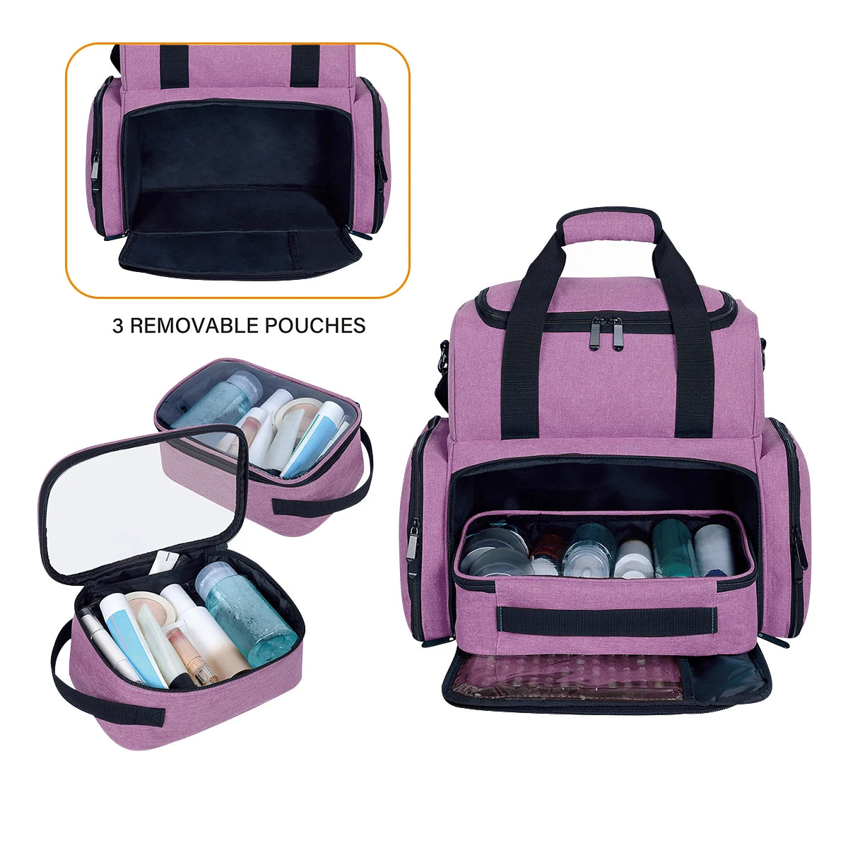 UOZL Large Capacity Double-layer Makeup.