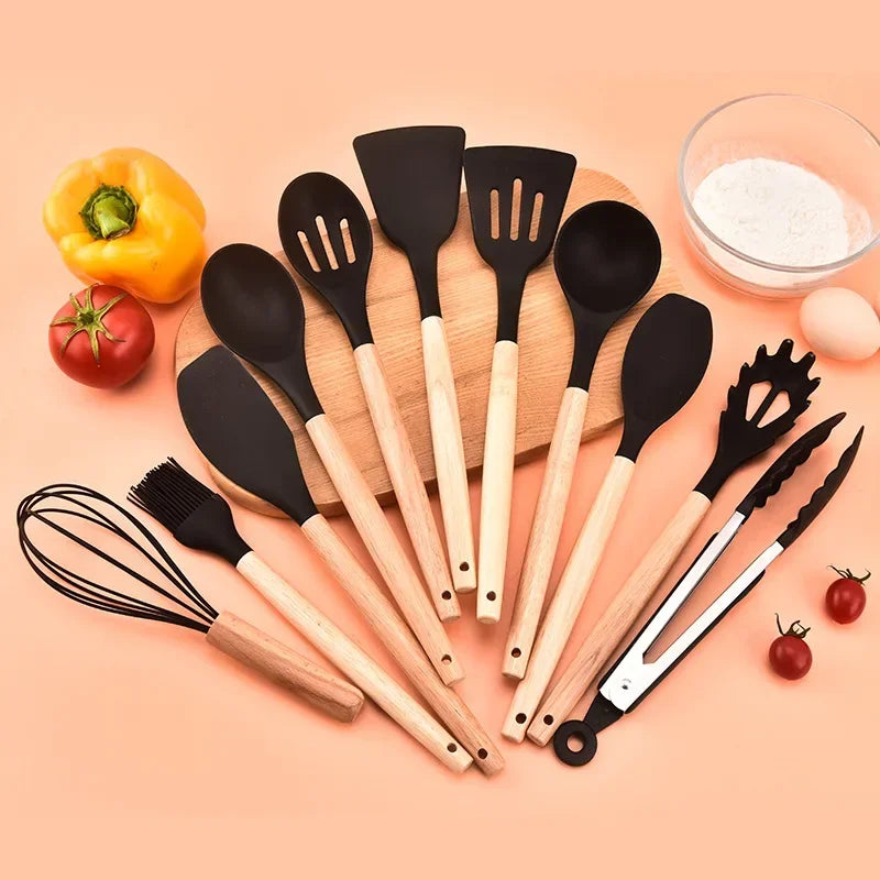 Tool Kitchenware  Cooking Spatula  Turner 12PCS Food Set Grade Measuring.