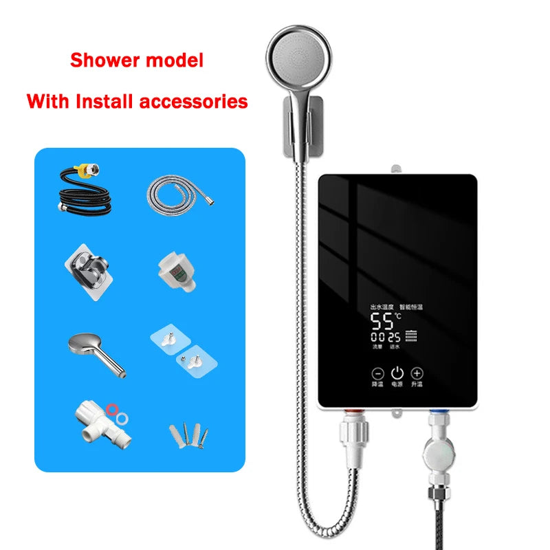 5500W/6500W Electric Hot Water Heater Instant Kitchen Bathroom Water.