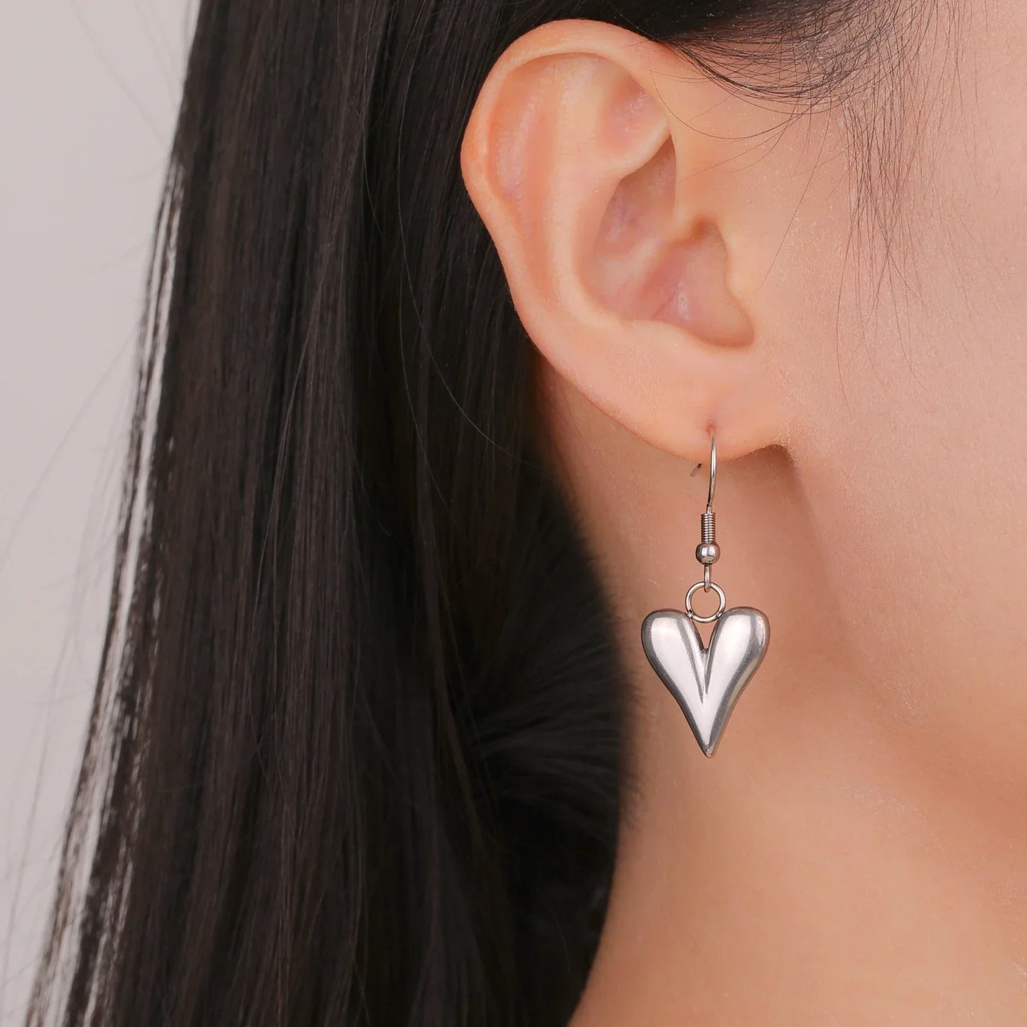 Cazador Stainless Steel Heart Women's Earrings Drop Dangle Earrings Jewelry 2025 Trend Wedding Party Birthday Gift New Wholesale