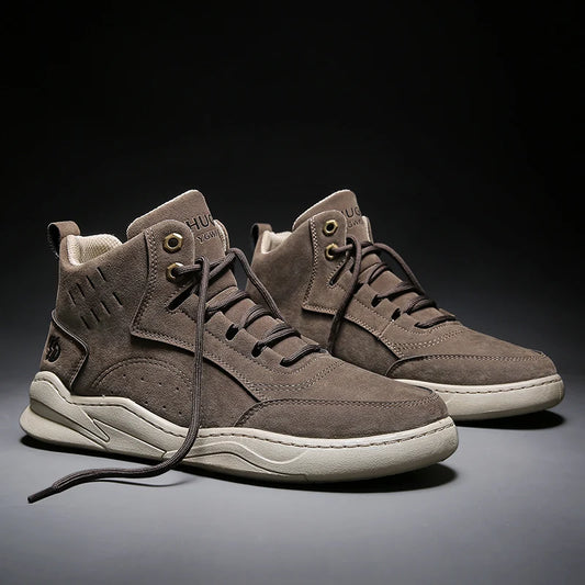 High Top Boots Men's Shoes Motorcycle Ankle Boot Shoes for Men Winter Boots Men's