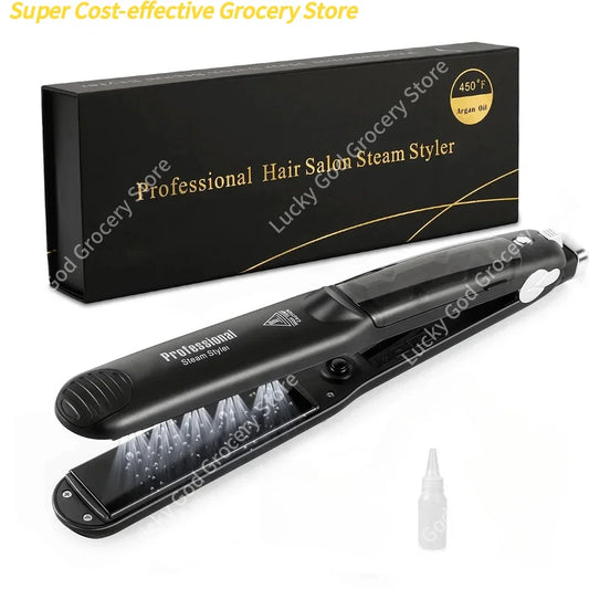 Mom Baby professional ceramic steam hair straightener, 232°C (450℉)