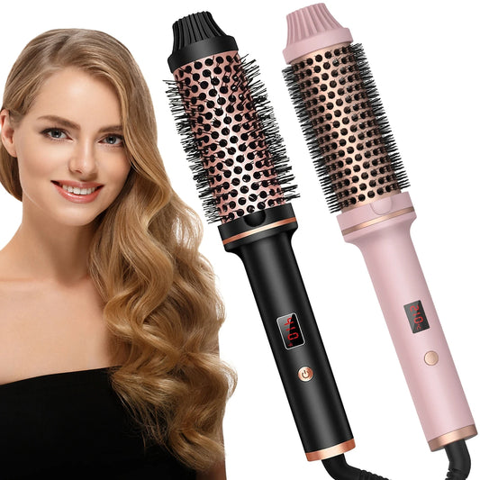 Electric Hair Brush Curler Straightener for Valentine's Day Gift.