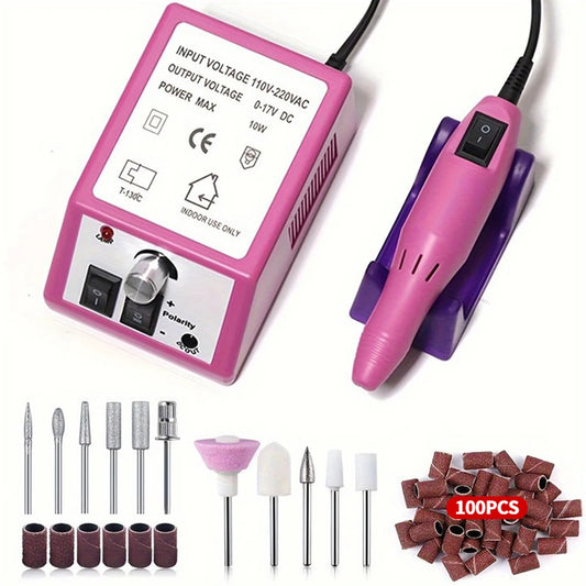 An electric nail drill with 20,000 RPM for removing gel nail polish.