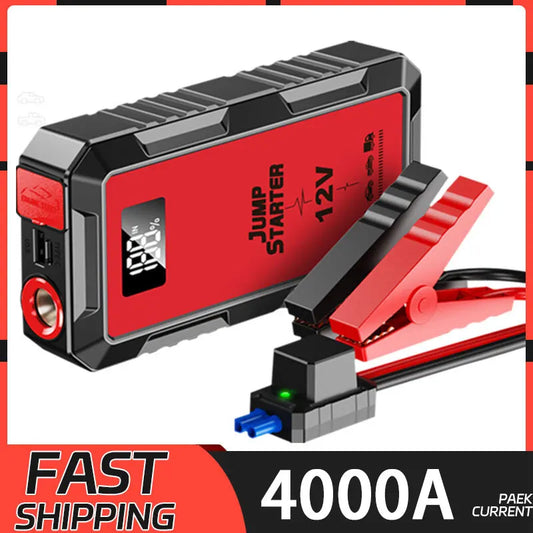 High-power Automobile Emergency Starting Power Supply 8000mAh Screen Safety Hammer Car Starting Device Power Bank Accessories