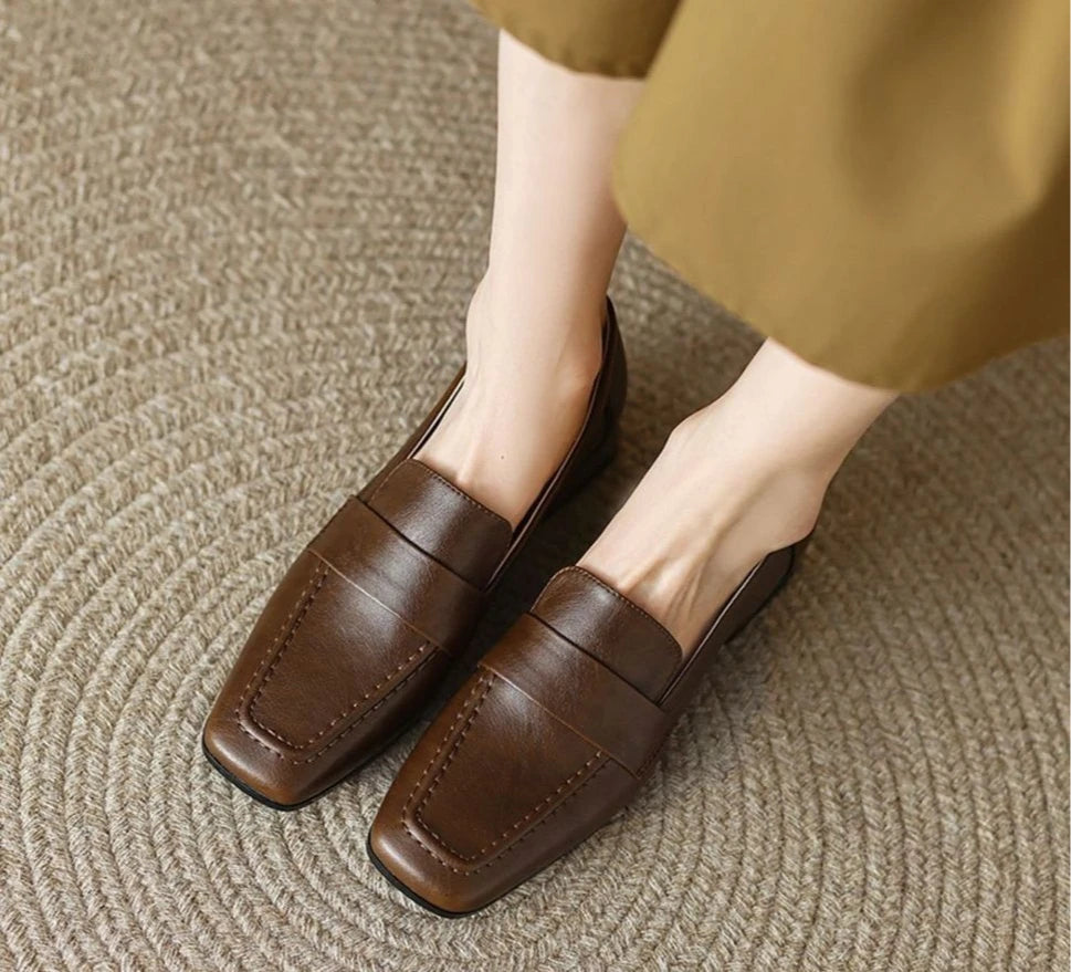 Women's Soft Leather Loafers.