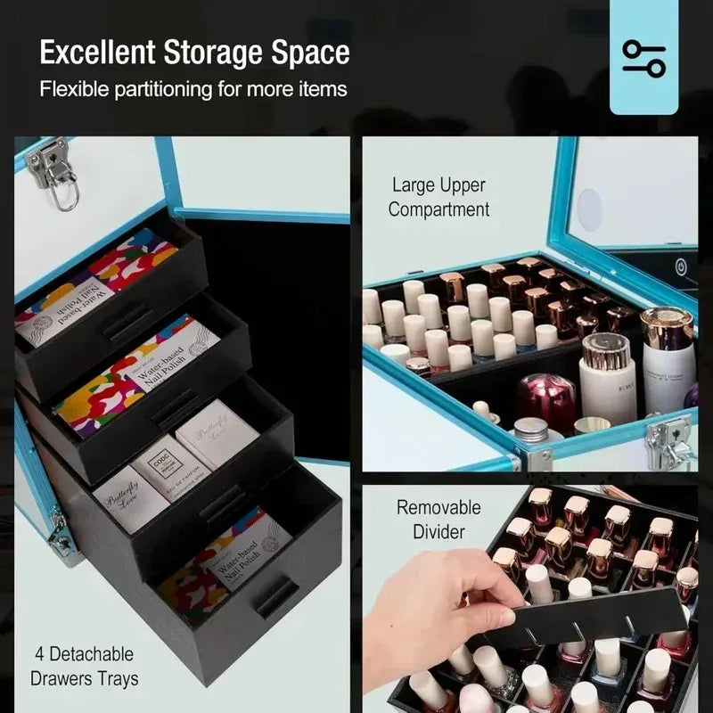 Portable Rolling Manicure Table Foldable.