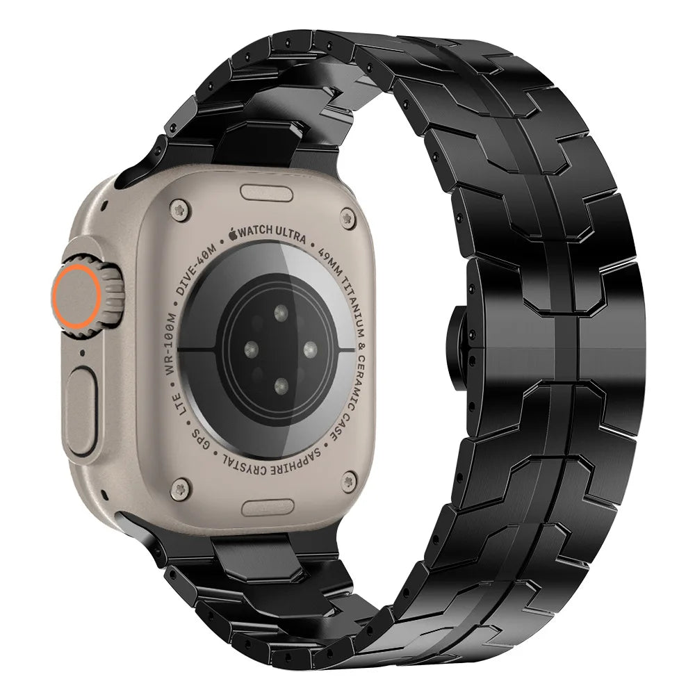 Suitable for Apple Watch Ultra 8 49mm stainless steel metal Iron Man watch strap in stock wholesale