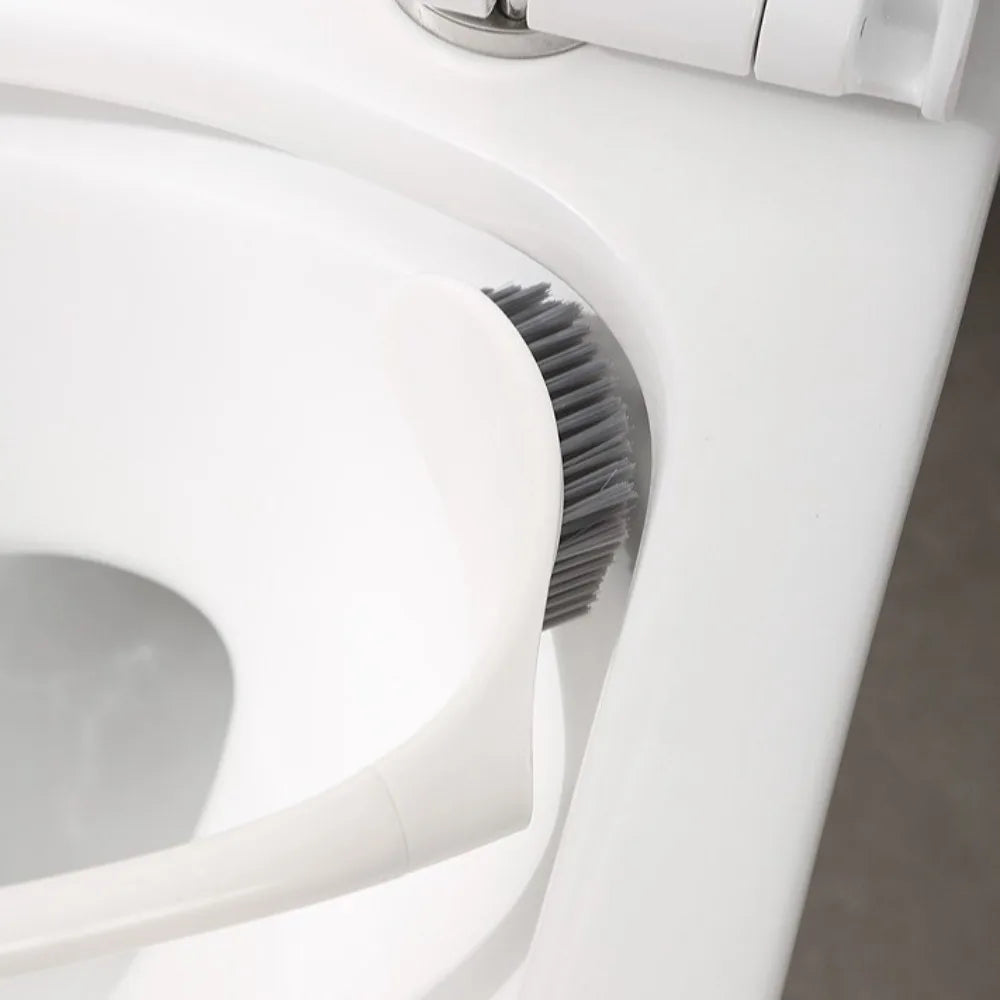 Swan Shape Long Handle Toilet Brush Dense Bristle Head Plastic.