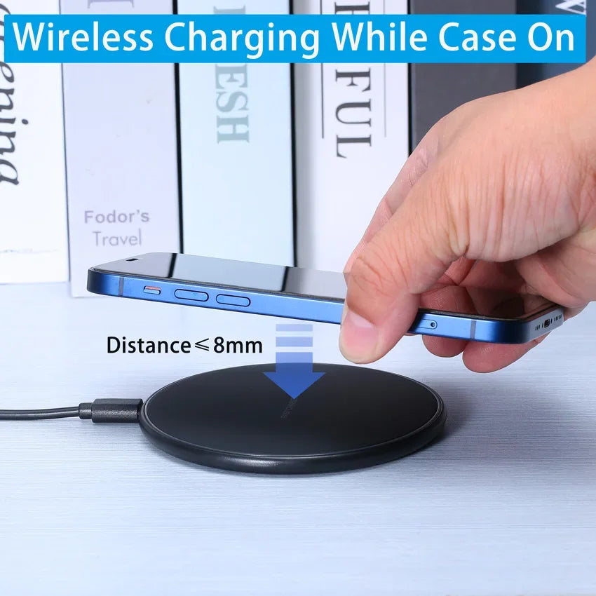 100W Fast Wireless Charger Pad For iPhone 15 14 13 12  X Pro Max 8 Samsung Galaxy S23 Xiaomi.