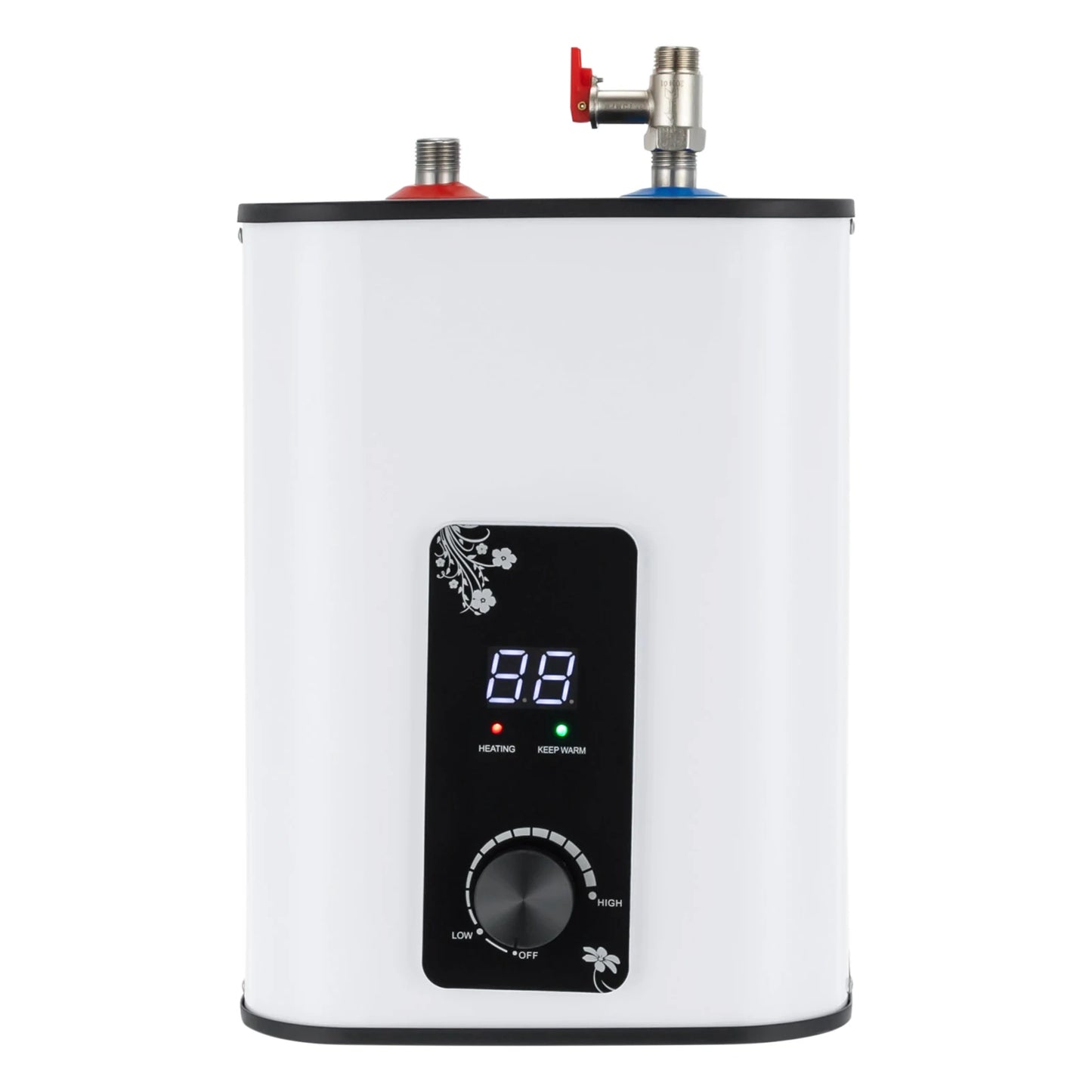 1500W 8L Electric Water Heater Instant Under Sink Stainless Steel Tank Fast Heating IPX4 Safe for Kitchen Bathroom RV SY-8